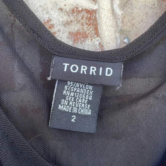 Torrid Black and White Striped Summer Blouse - Picture 2 of 6